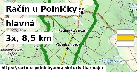 Račín u Polničky Turistické trasy hlavná 