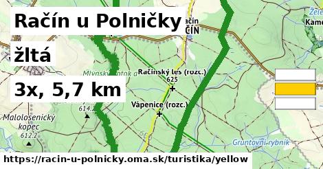 Račín u Polničky Turistické trasy žltá 