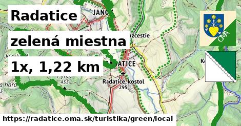 Radatice Turistické trasy zelená miestna