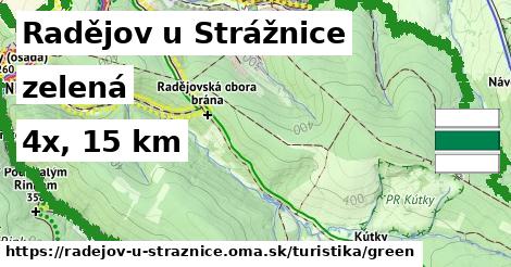 Radějov u Strážnice Turistické trasy zelená 