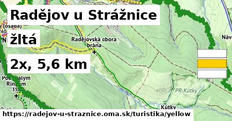 Radějov u Strážnice Turistické trasy žltá 