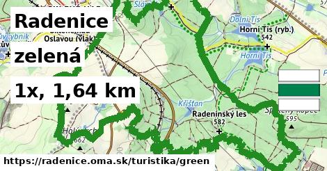 Radenice Turistické trasy zelená 