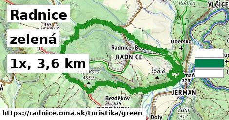 Radnice Turistické trasy zelená 
