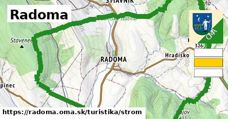 Radoma Turistické trasy strom 