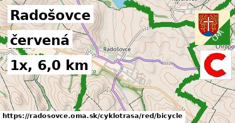 Radošovce Cyklotrasy červená bicycle