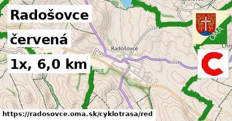 Radošovce Cyklotrasy červená 