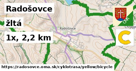 Radošovce Cyklotrasy žltá bicycle