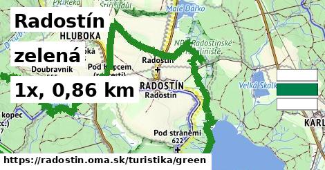 Radostín Turistické trasy zelená 