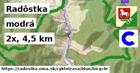 Radôstka Cyklotrasy modrá bicycle