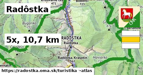 Radôstka Turistické trasy  