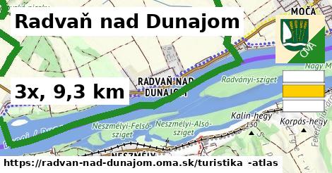 Radvaň nad Dunajom Turistické trasy  