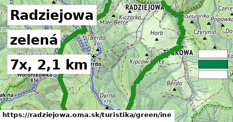 Radziejowa Turistické trasy zelená iná