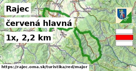 Rajec Turistické trasy červená hlavná