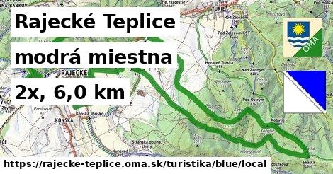 Rajecké Teplice Turistické trasy modrá miestna