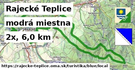 Rajecké Teplice Turistické trasy modrá miestna