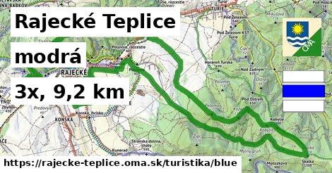 Rajecké Teplice Turistické trasy modrá 