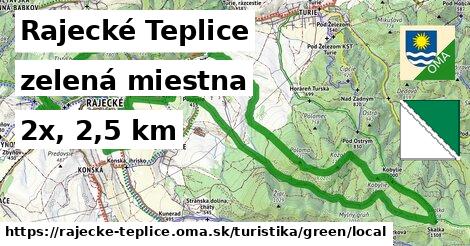 Rajecké Teplice Turistické trasy zelená miestna