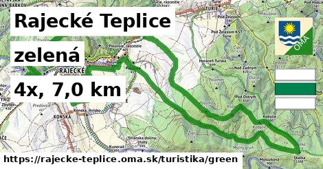 Rajecké Teplice Turistické trasy zelená 