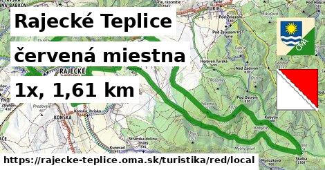 Rajecké Teplice Turistické trasy červená miestna