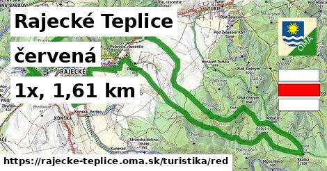 Rajecké Teplice Turistické trasy červená 