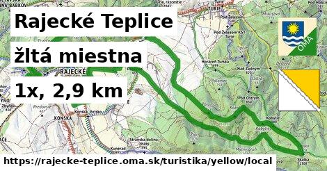 Rajecké Teplice Turistické trasy žltá miestna