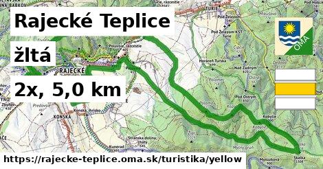 Rajecké Teplice Turistické trasy žltá 