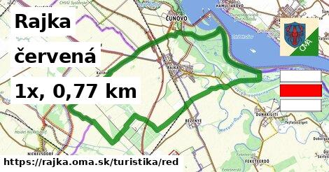 Rajka Turistické trasy červená 