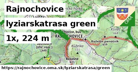 Rajnochovice Lyžiarske trasy zelená 