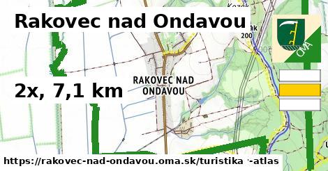 Rakovec nad Ondavou Turistické trasy  