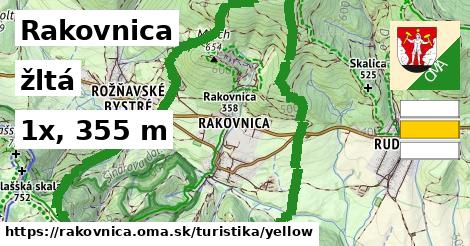 Rakovnica Turistické trasy žltá 