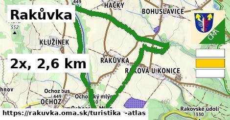 Rakůvka Turistické trasy  