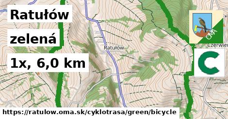 Ratułów Cyklotrasy zelená bicycle