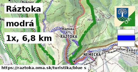 Ráztoka Turistické trasy modrá 