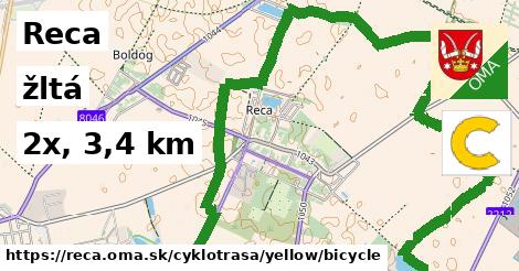 Reca Cyklotrasy žltá bicycle