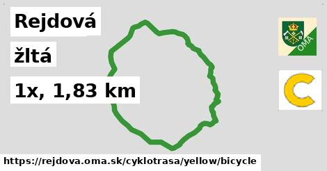Rejdová Cyklotrasy žltá bicycle