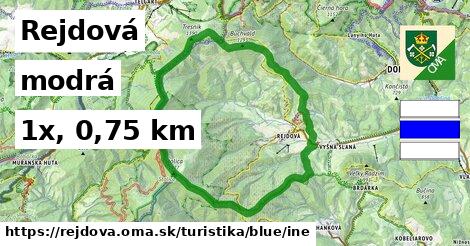 Rejdová Turistické trasy modrá iná