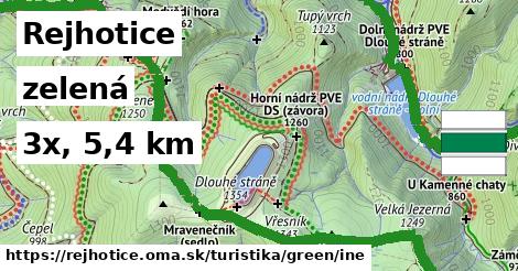 Rejhotice Turistické trasy zelená iná