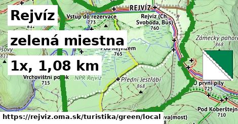 Rejvíz Turistické trasy zelená miestna