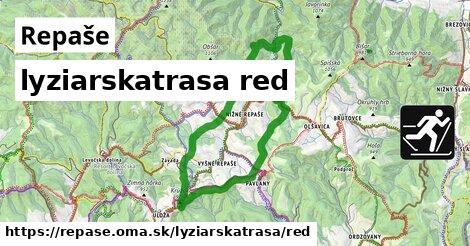 Repaše Lyžiarske trasy červená 