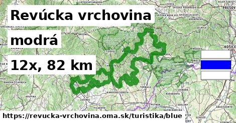 Revúcka vrchovina Turistické trasy modrá 