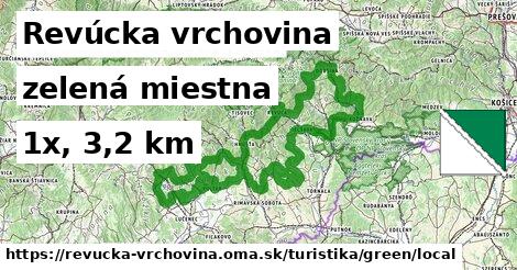 Revúcka vrchovina Turistické trasy zelená miestna