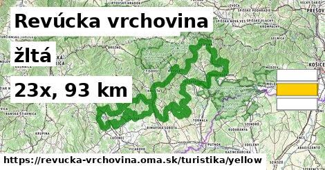 Revúcka vrchovina Turistické trasy žltá 