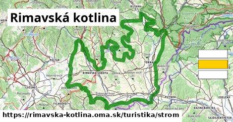 Rimavská kotlina Turistické trasy strom 