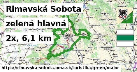 Rimavská Sobota Turistické trasy zelená hlavná