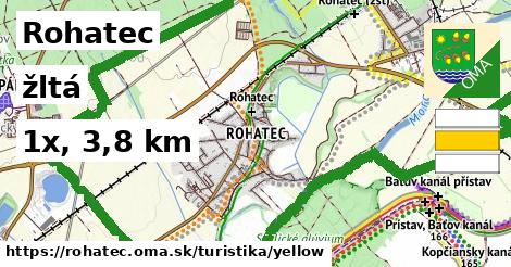 Rohatec Turistické trasy žltá 