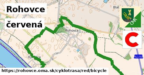 Rohovce Cyklotrasy červená bicycle