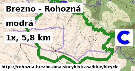 Brezno - Rohozná Cyklotrasy modrá bicycle