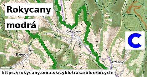 Rokycany Cyklotrasy modrá bicycle