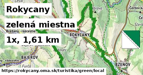 Rokycany Turistické trasy zelená miestna