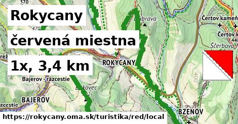 Rokycany Turistické trasy červená miestna